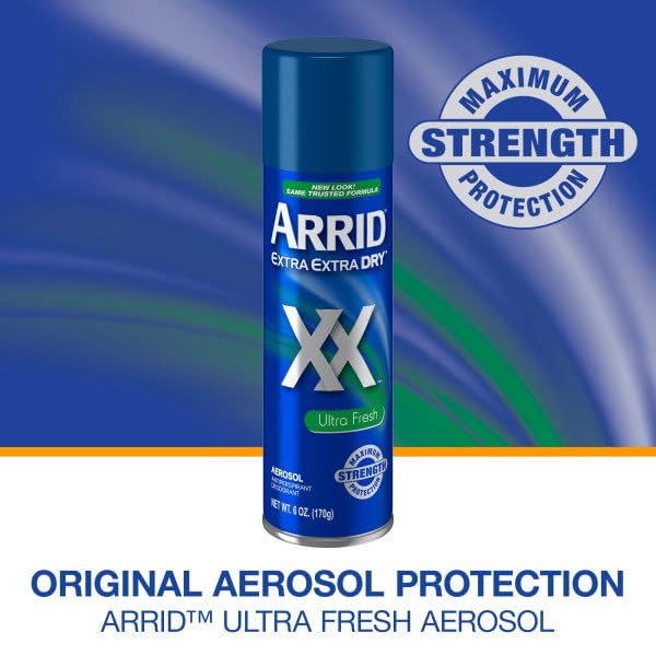Arrid can held in hand showing 6 ounce size