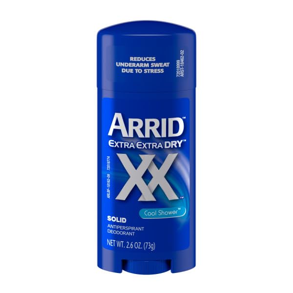 Arrid Cool Shower stick with cap off shows applicator and easy use benefit