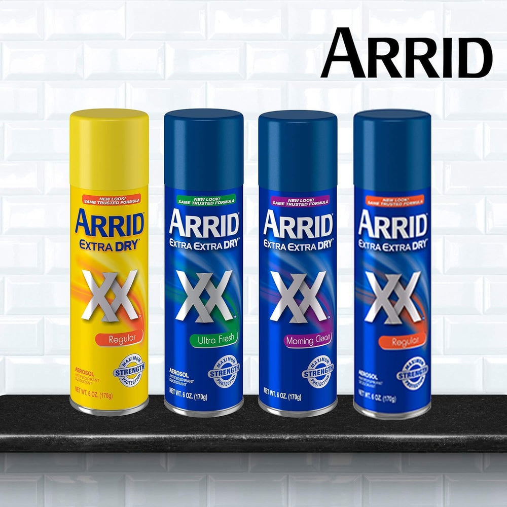 Arrid can inside gym bag suggesting post-workout freshness on the go