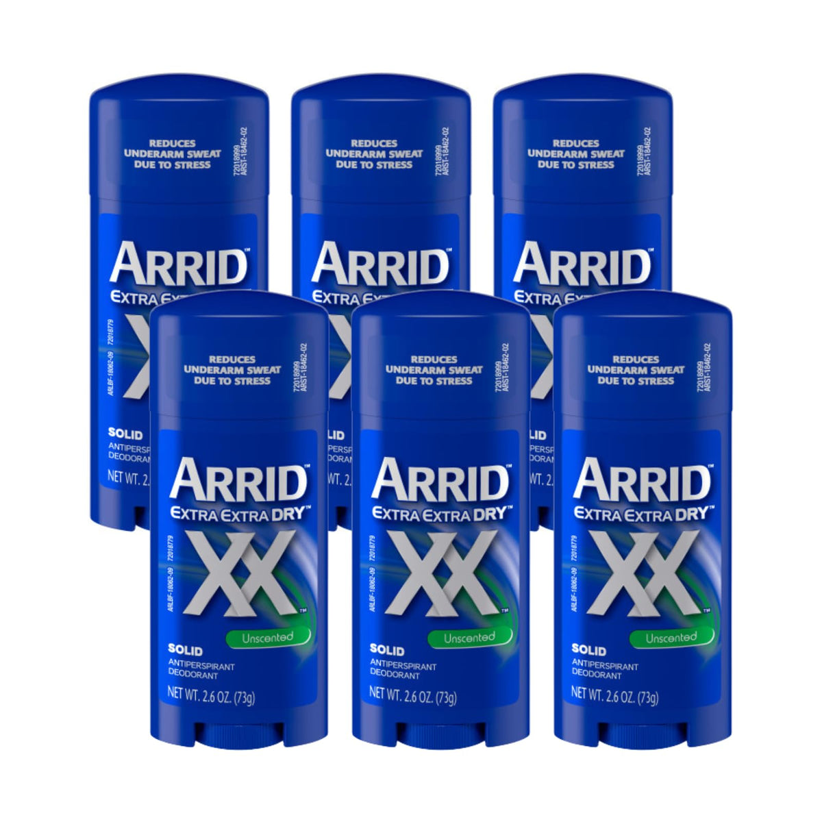 Arrid XX front packaging showing brand and unscented benefit