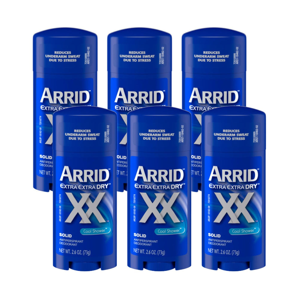 Arrid front packaging showing label and Cool Shower scent benefit