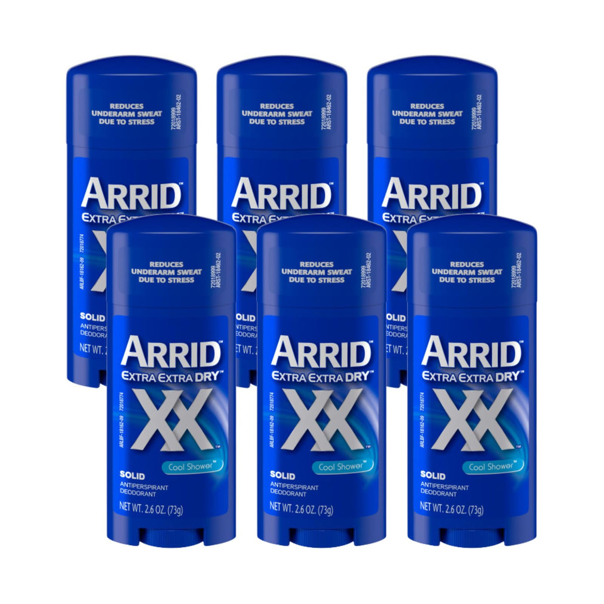 Arrid front packaging showing label and Cool Shower scent benefit