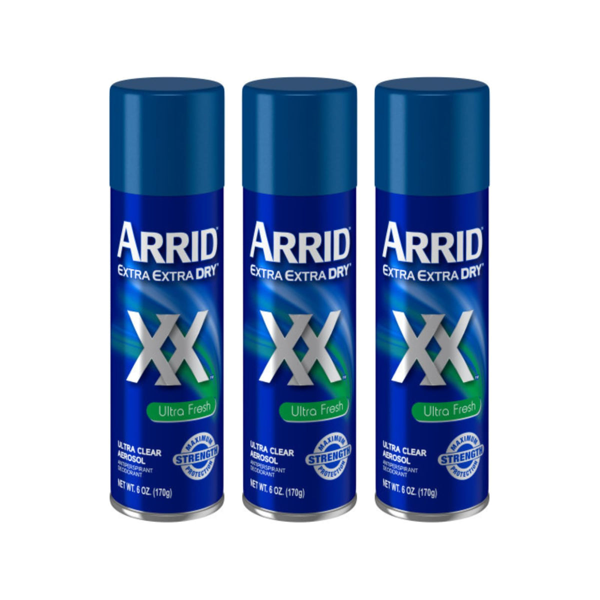 Arrid front packaging showing product and scent benefits