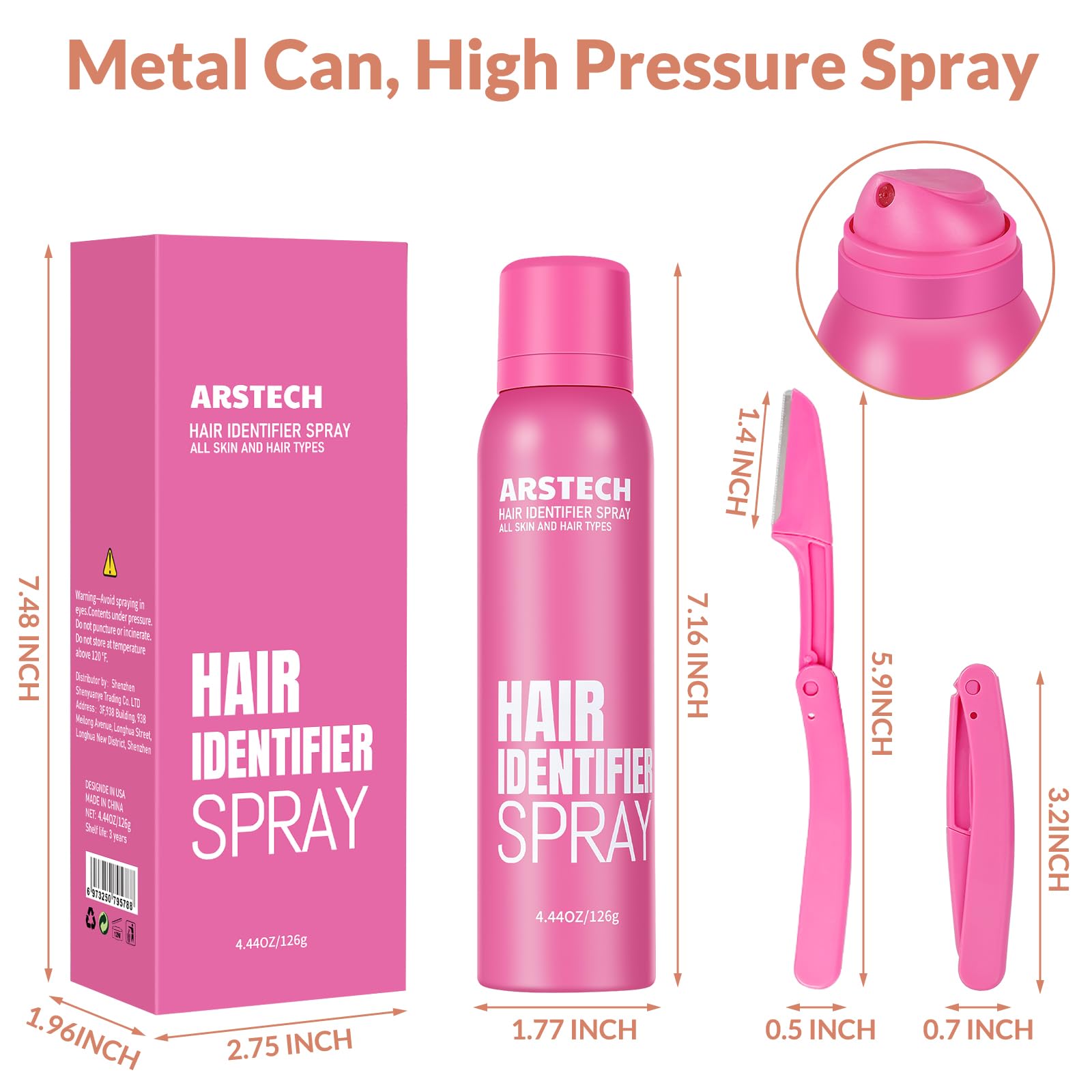 arstech rose can side view highlighting compact metal design and portability