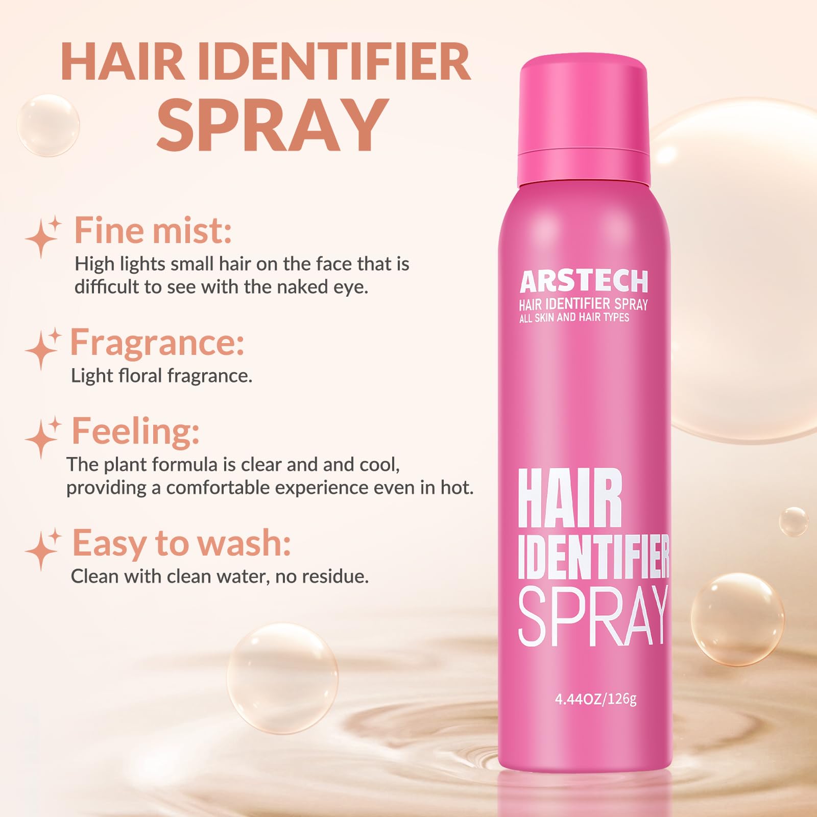 arstech skin highlight effect showing clearer peach fuzz visibility for precise removal