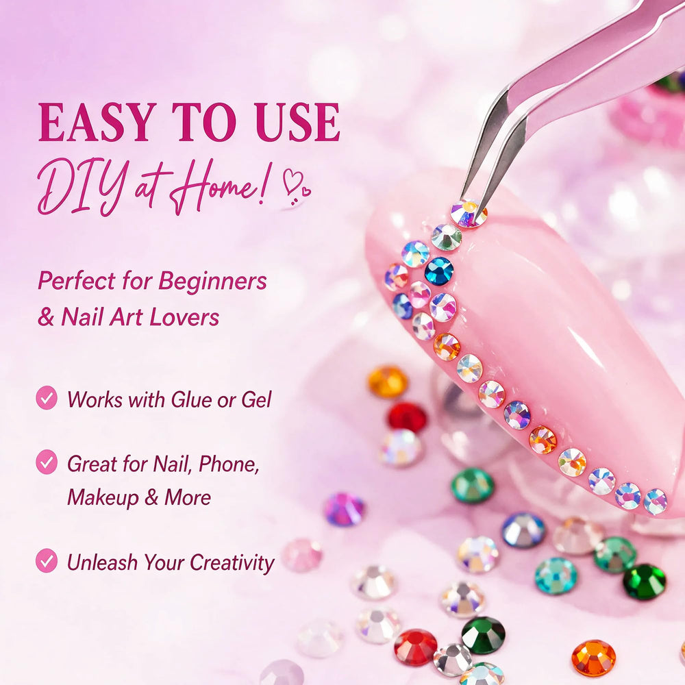 Artdone lifestyle craft table with rhinestones and tools for easy project workflow