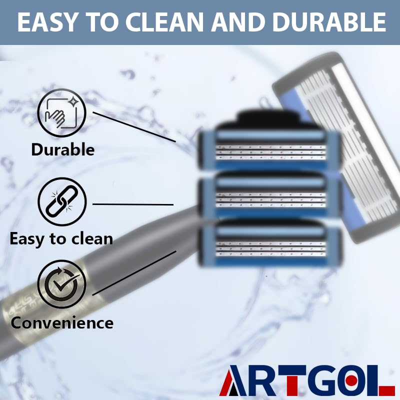 Artgol label close-up displaying compatibility with GL-Mach 3 style razors