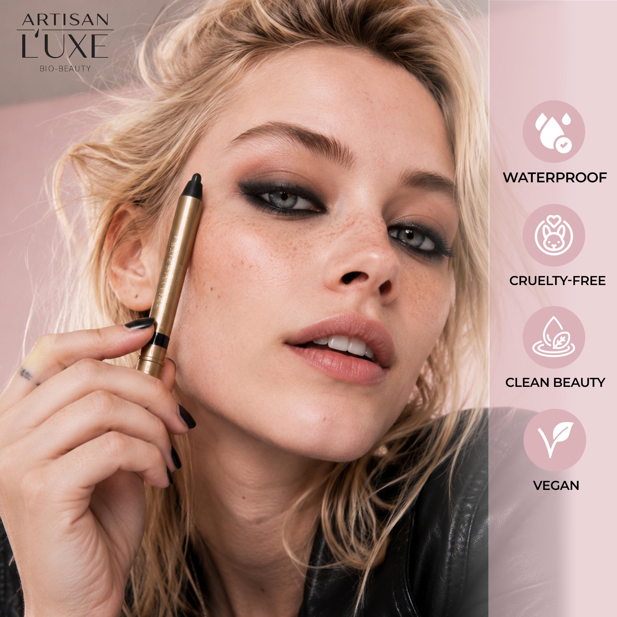 Artisan L'uxe creamy texture close-up showing velvet finish and blendability