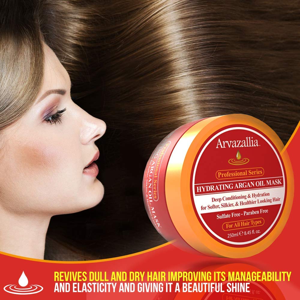 Arvazallia applied to wet hair demonstrating easy spread and hydration