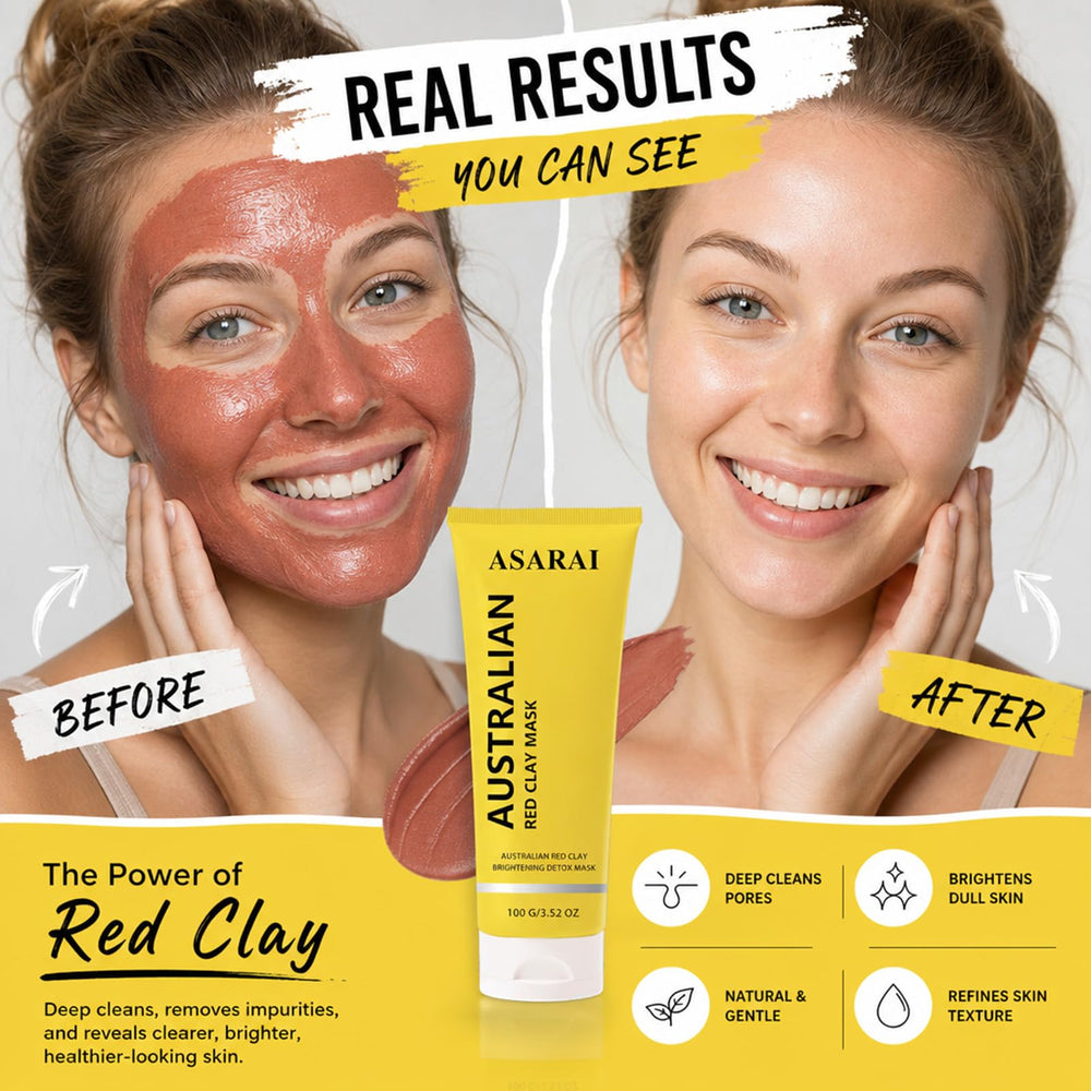 ASARAI mask being applied to cheek demonstrating smooth application benefit