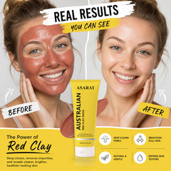 ASARAI mask being applied to cheek demonstrating smooth application benefit