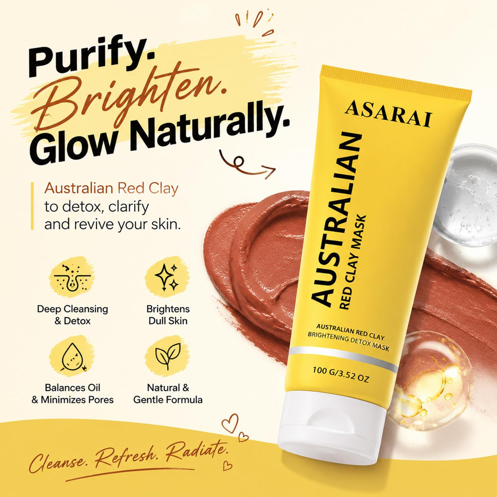 ASARAI mask rinsing demonstration revealing softened, refined skin finish