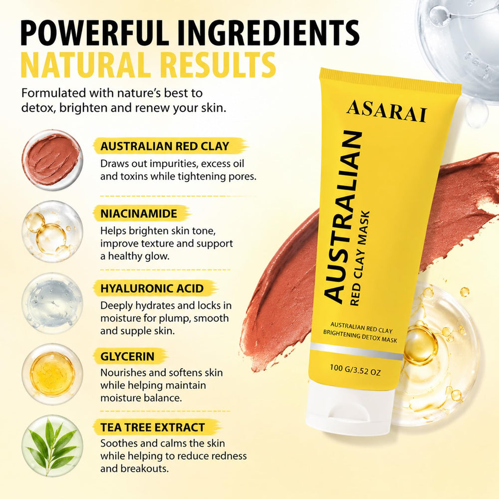ASARAI clay texture close-up highlighting smooth, creamy consistency