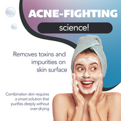 Asepxia lather on hand demonstrating effective cleansing and foam