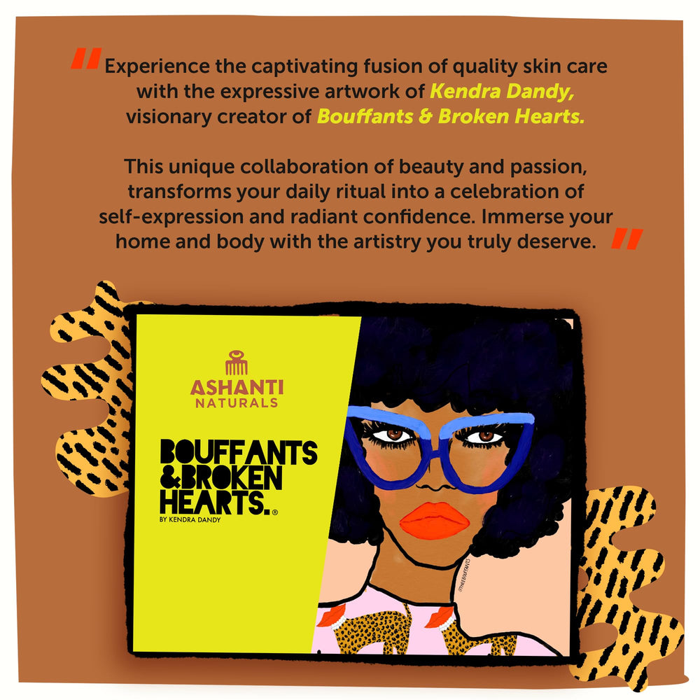 Ashanti Naturals jar staged on bathroom vanity with towel, showing lifestyle benefit: everyday self-care ritual