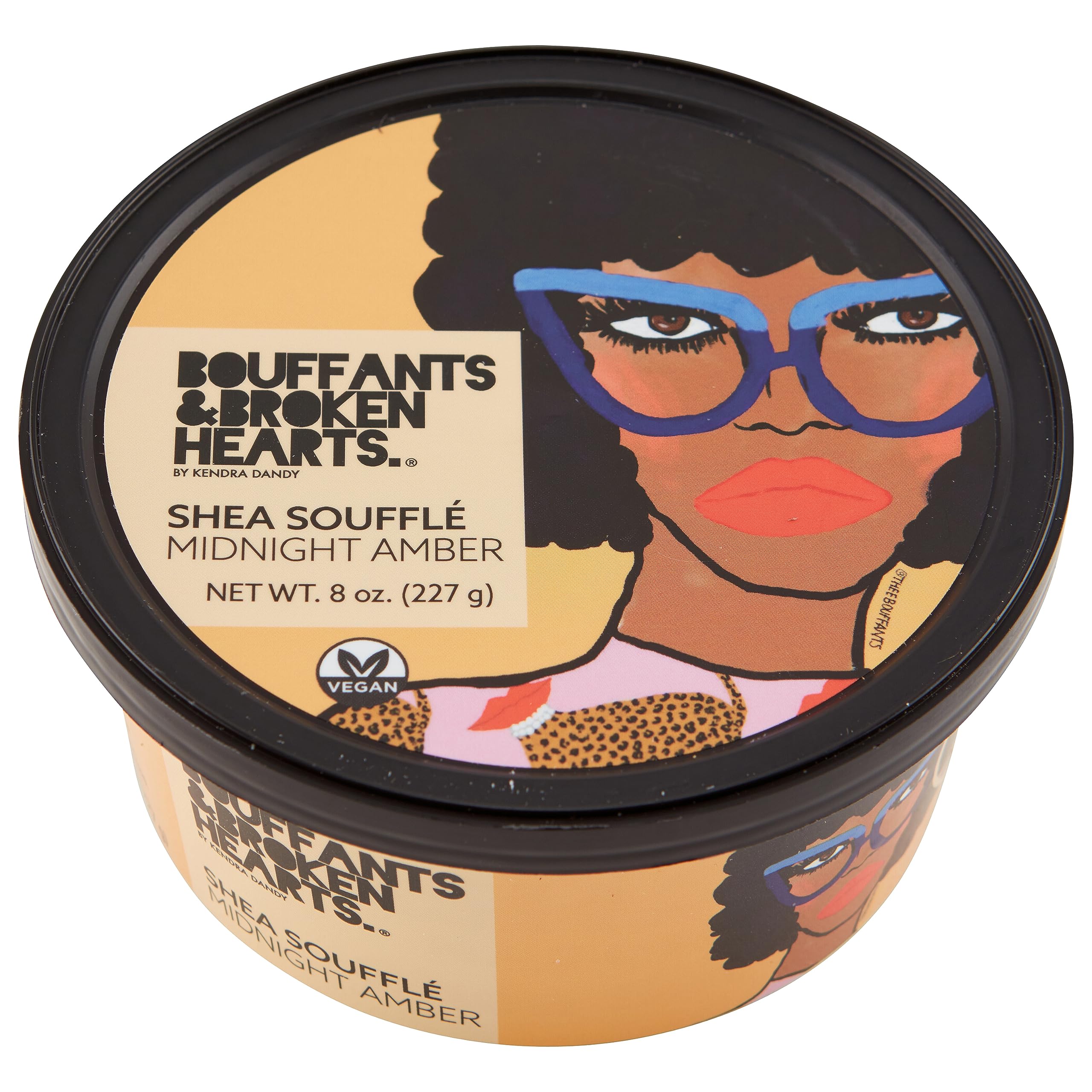 Ashanti Naturals jar front view showing midnight amber label and elegant packaging benefit: premium presentation