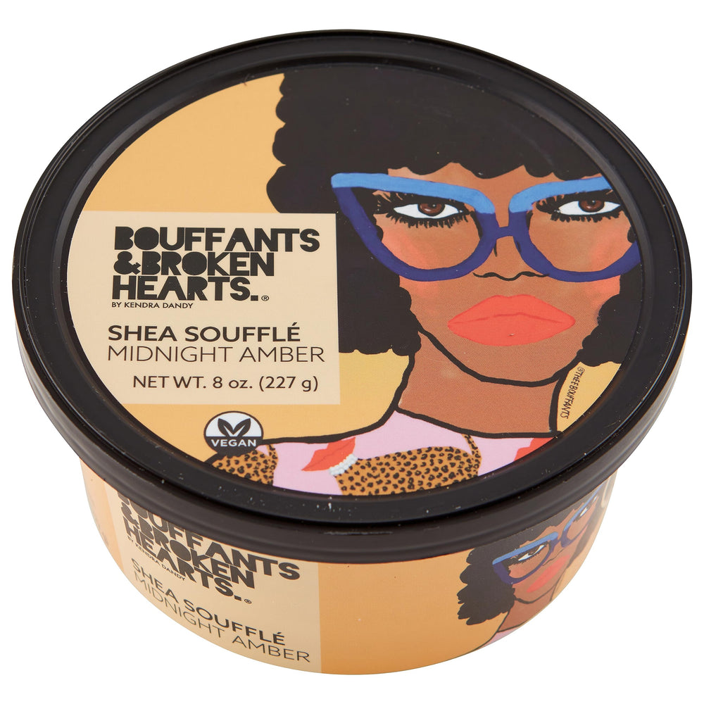 Ashanti Naturals jar front view showing midnight amber label and elegant packaging benefit: premium presentation
