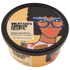 Ashanti Naturals jar front view showing midnight amber label and elegant packaging benefit: premium presentation