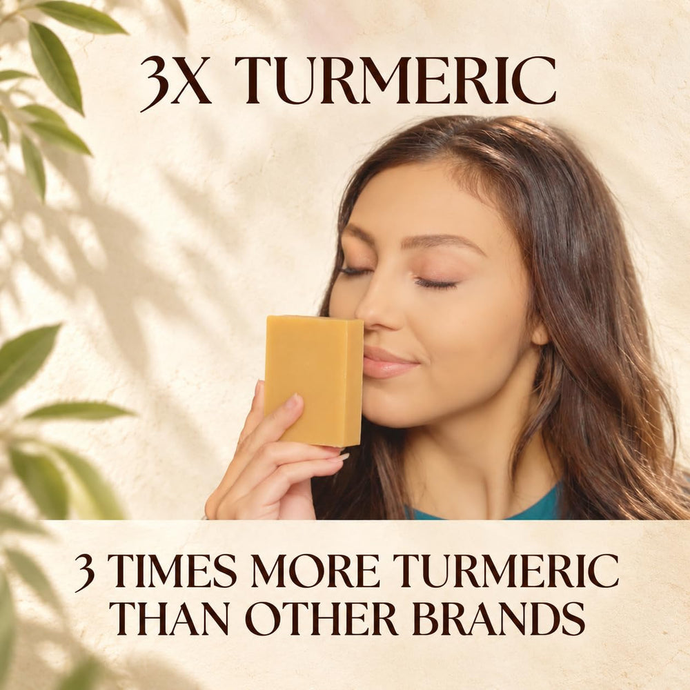 Aspen Kay Naturals sliced bar side view showing turmeric swirls and density