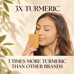 Aspen Kay Naturals sliced bar side view showing turmeric swirls and density