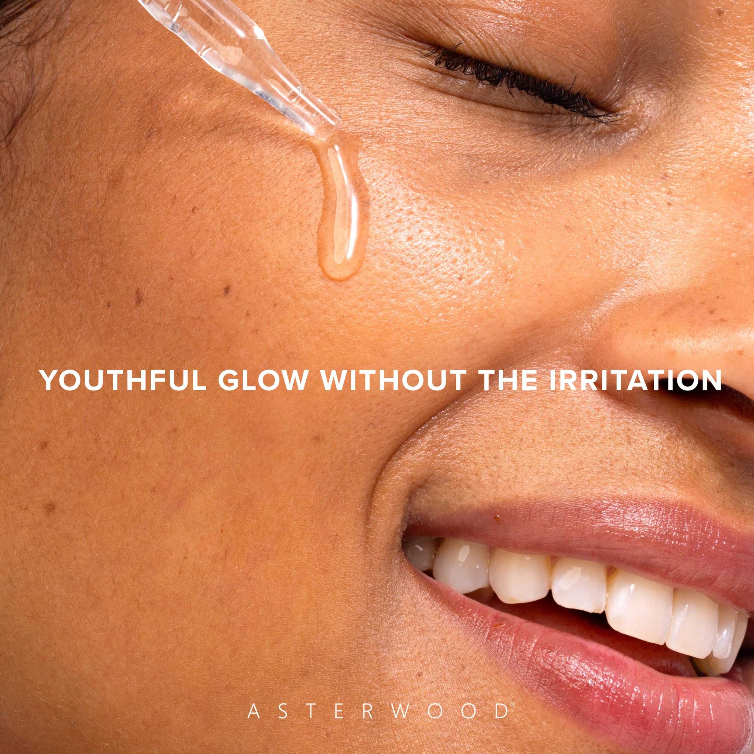 Asterwood serum on hand demonstrating lightweight feel and hydration