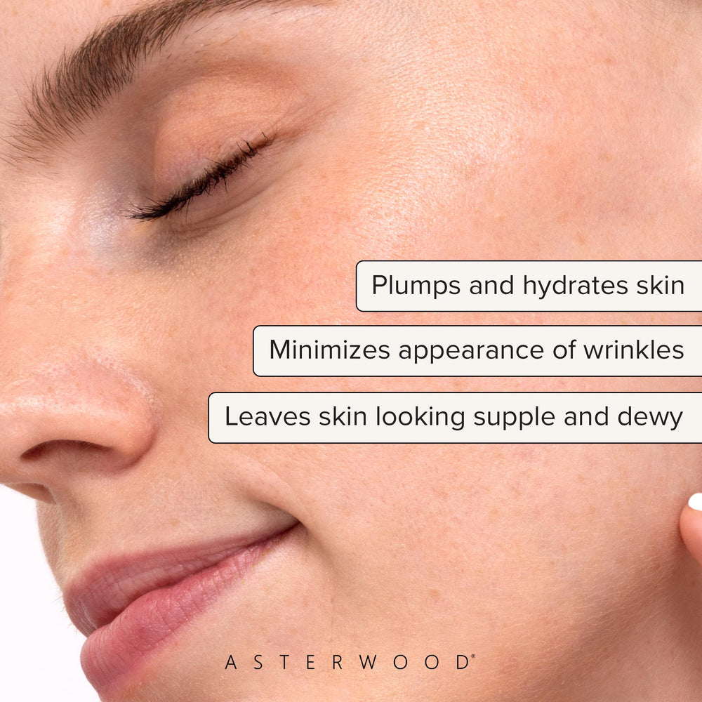 Asterwood dropper dispensing serum highlighting precise application benefit