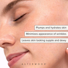 Asterwood dropper dispensing serum highlighting precise application benefit