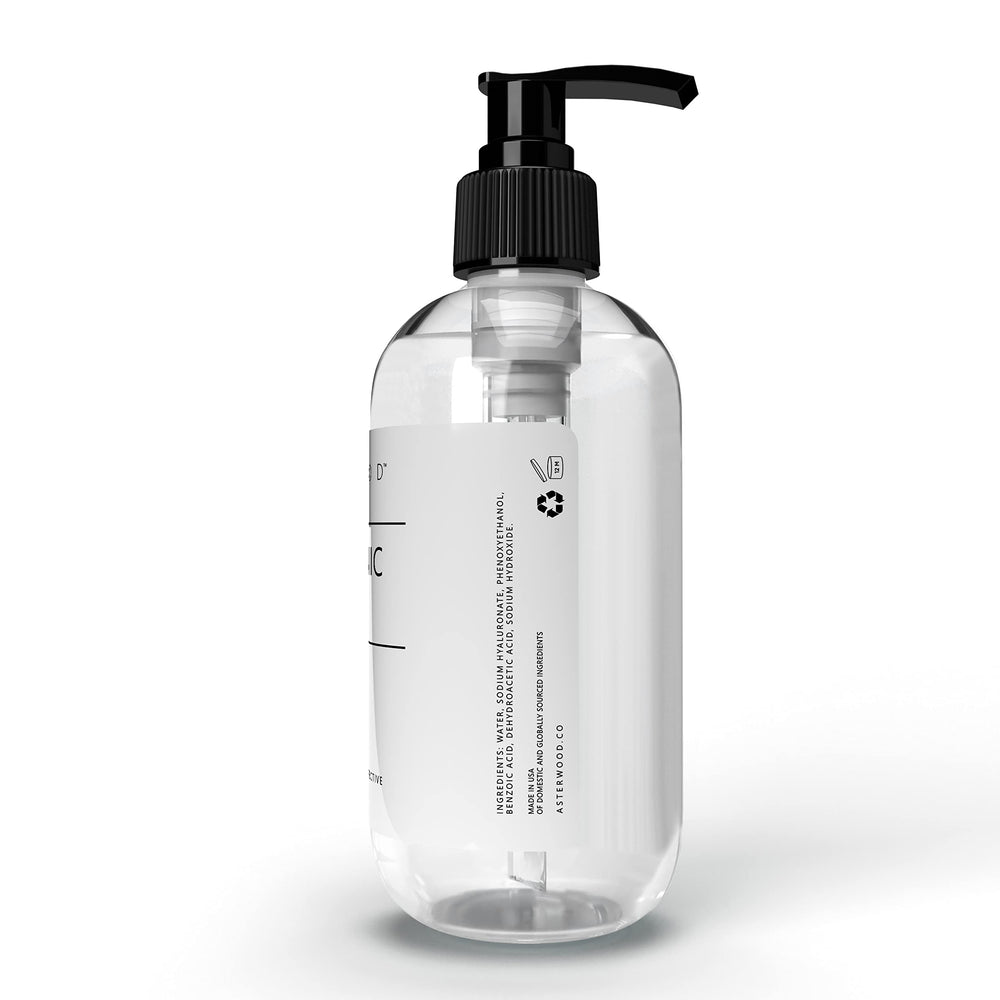 Asterwood ingredients label close-up showing clean, fragrance-free benefit