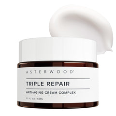 Asterwood jar front view showing brand and restorative night cream benefit