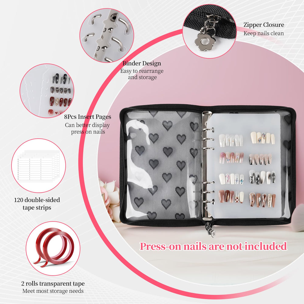 ASTONFOG open binder with transparent pockets for quick visual selection benefit