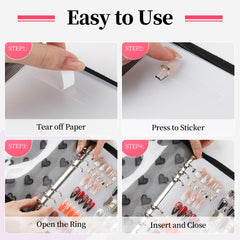 ASTONFOG included double-sided tape strips and nail-art tape for secure mounting benefit
