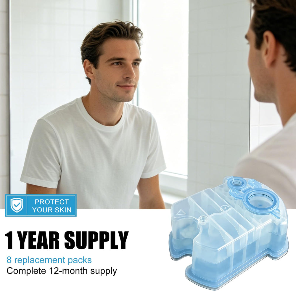 ASUCDEI refills on bathroom counter by shaver illustrating convenient everyday maintenance