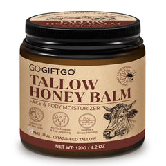 asusxcli front jar showing whipped tallow honey balm for deep hydration