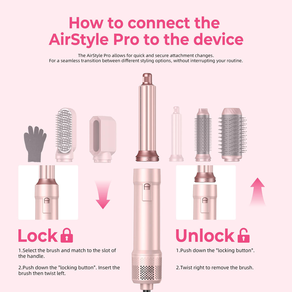 Atopskins styling in use producing salon-style blowout at home