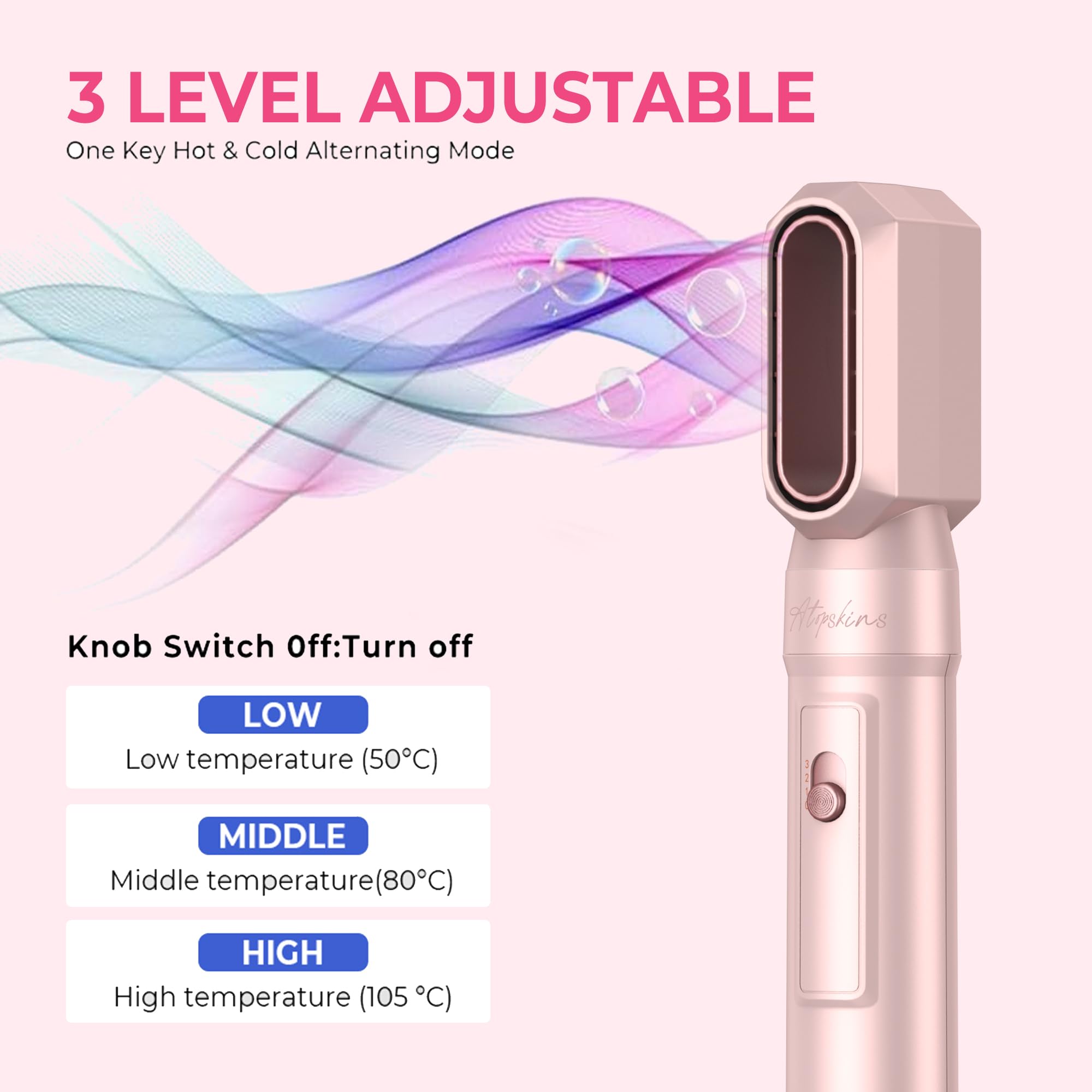 Atopskins oval brush close-up delivering root lift and smoothness