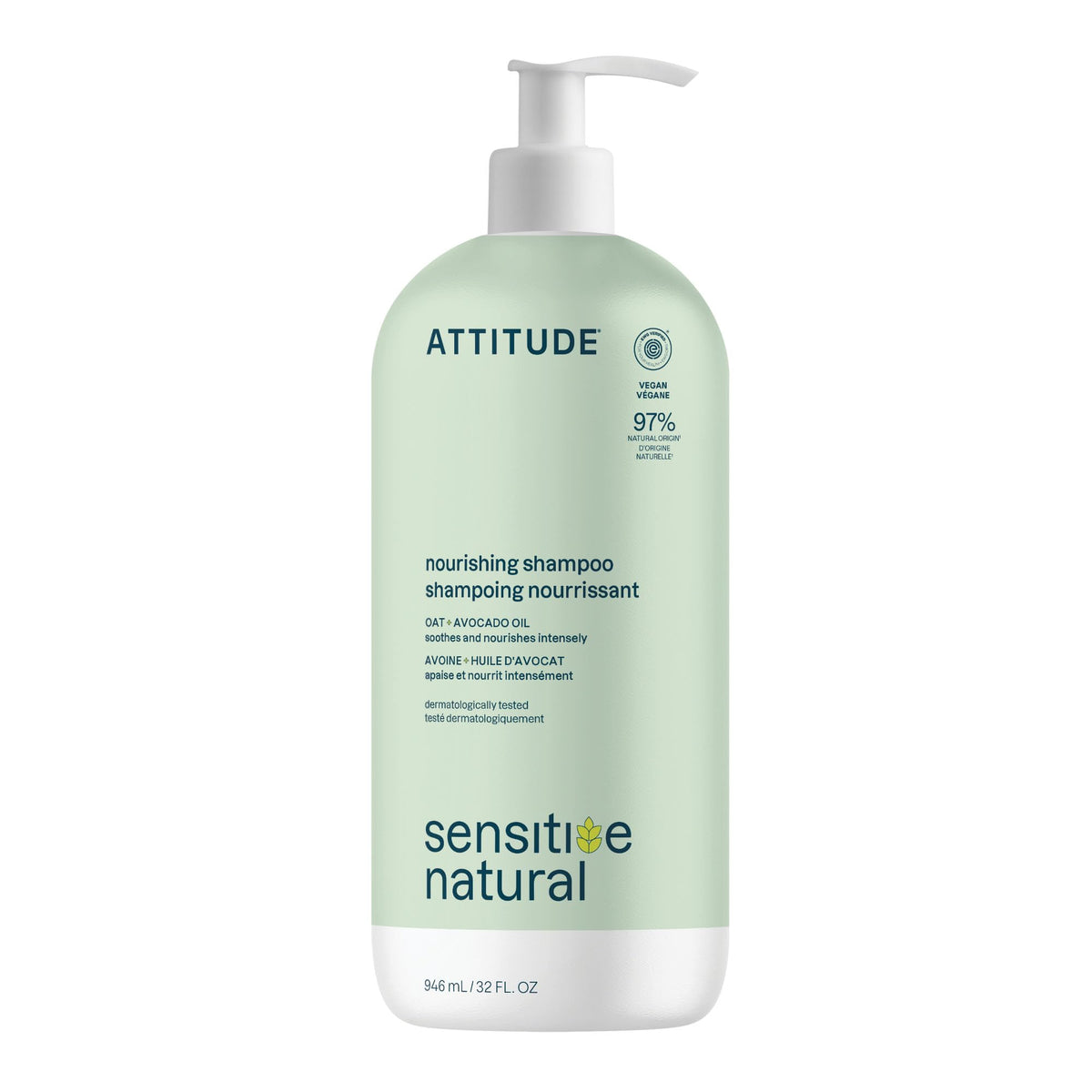 BIO SPECTRA ATTITUDE front bottle showing fresh apple scent and size benefit