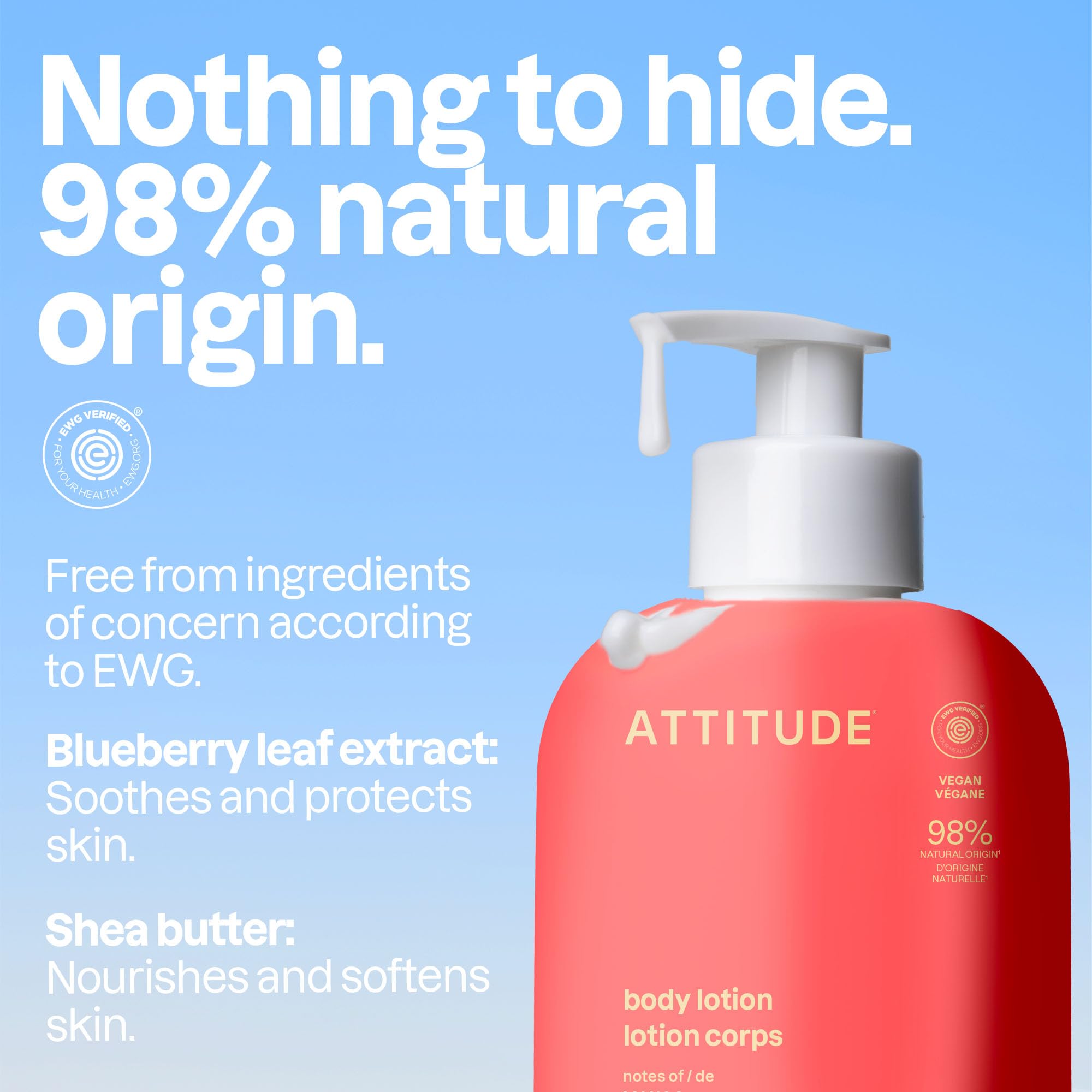 BIO SPECTRA ATTITUDE label close-up highlighting EWG Verified and natural ingredients