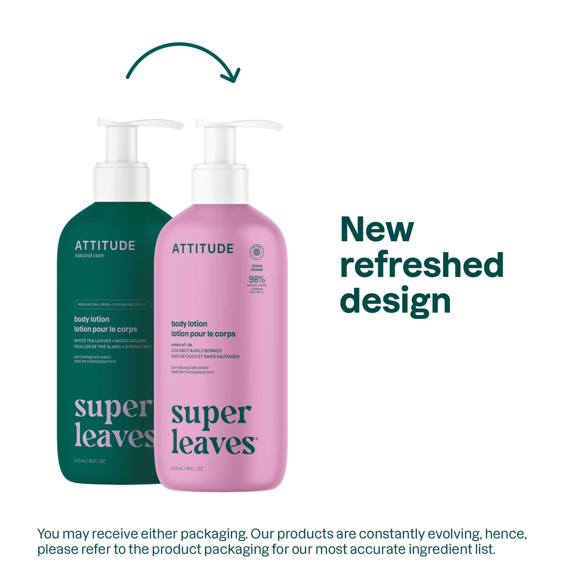 BIO SPECTRA ATTITUDE lotion dispensed from pump demonstrating smooth, quick-absorbing texture