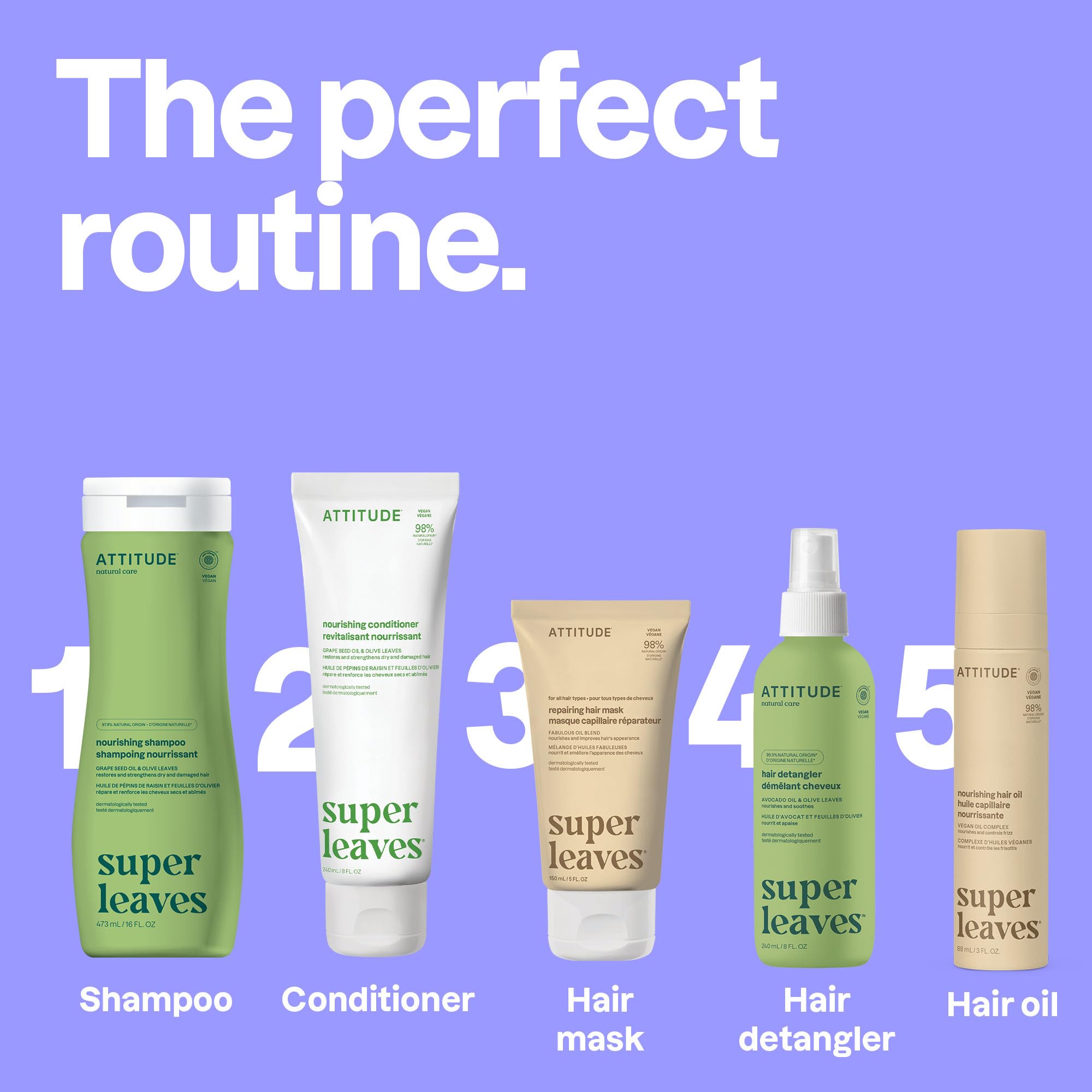 BIO SPECTRA ATTITUDE before and after hair comparison illustrating reduced frizz and added shine
