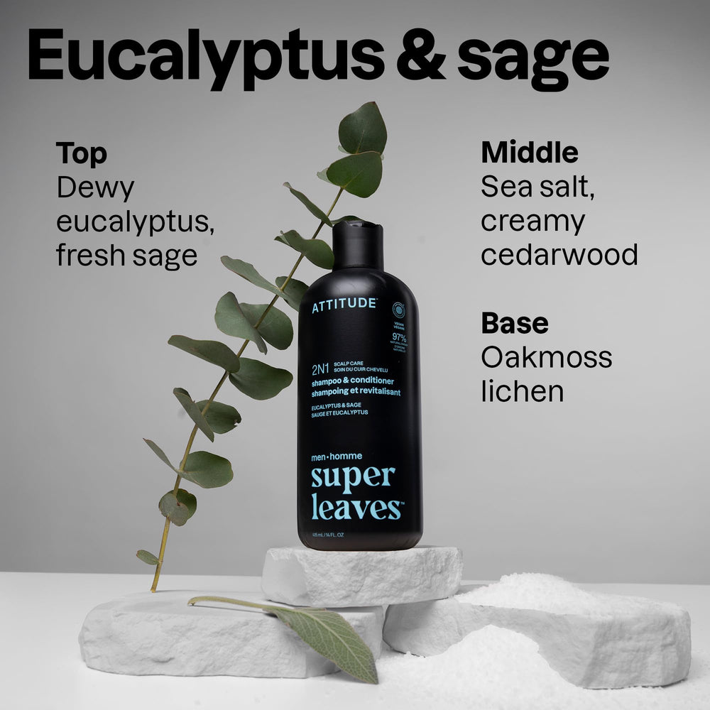 BIO SPECTRA ATTITUDE willow bark and peppermint ingredients highlighting scalp-purifying benefit