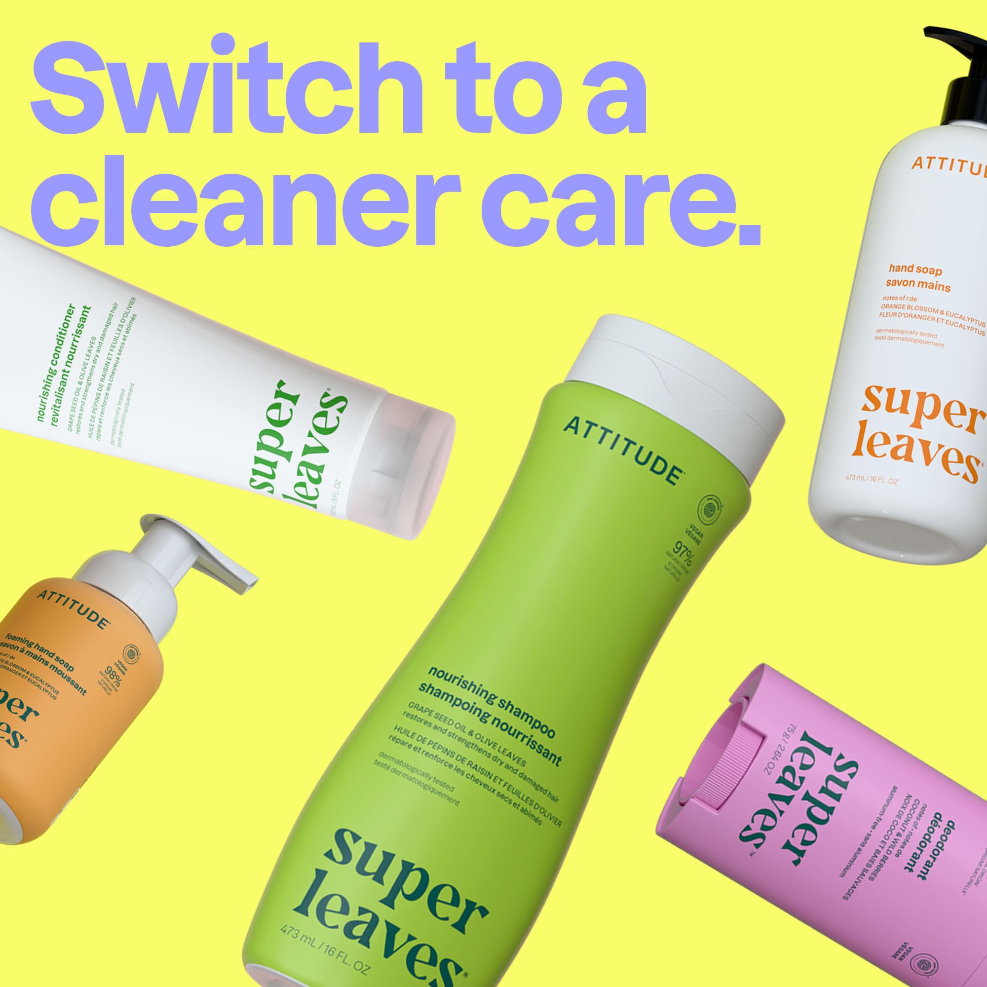 BIO SPECTRA ATTITUDE recyclable HDPE bottle next to refill pouch promoting sustainability