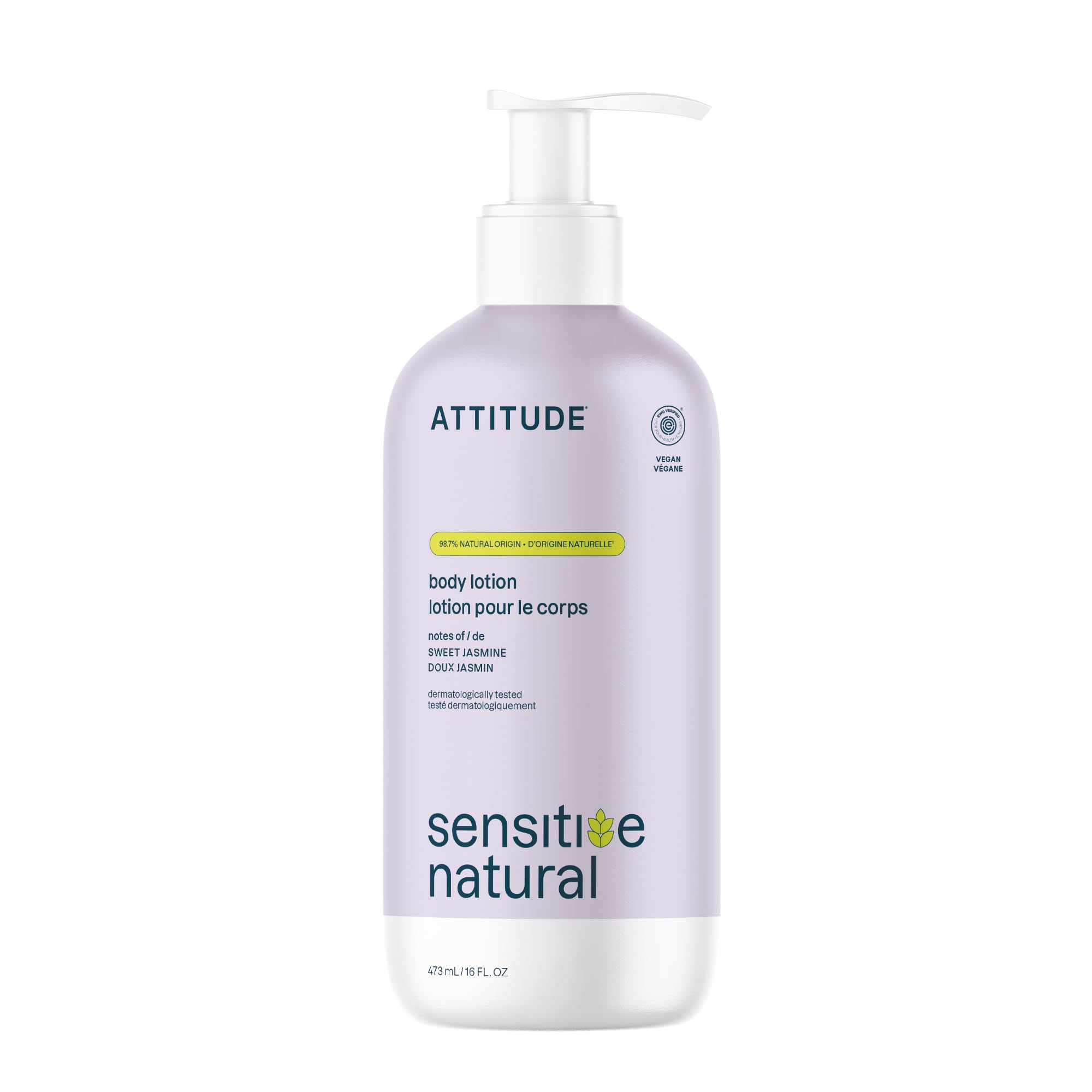 BIO SPECTRA ATTITUDE front pump bottle showing packaging and gentle jasmine scent benefits