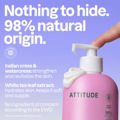 BIO SPECTRA ATTITUDE lotion texture on hand illustrating lightweight, non-greasy finish