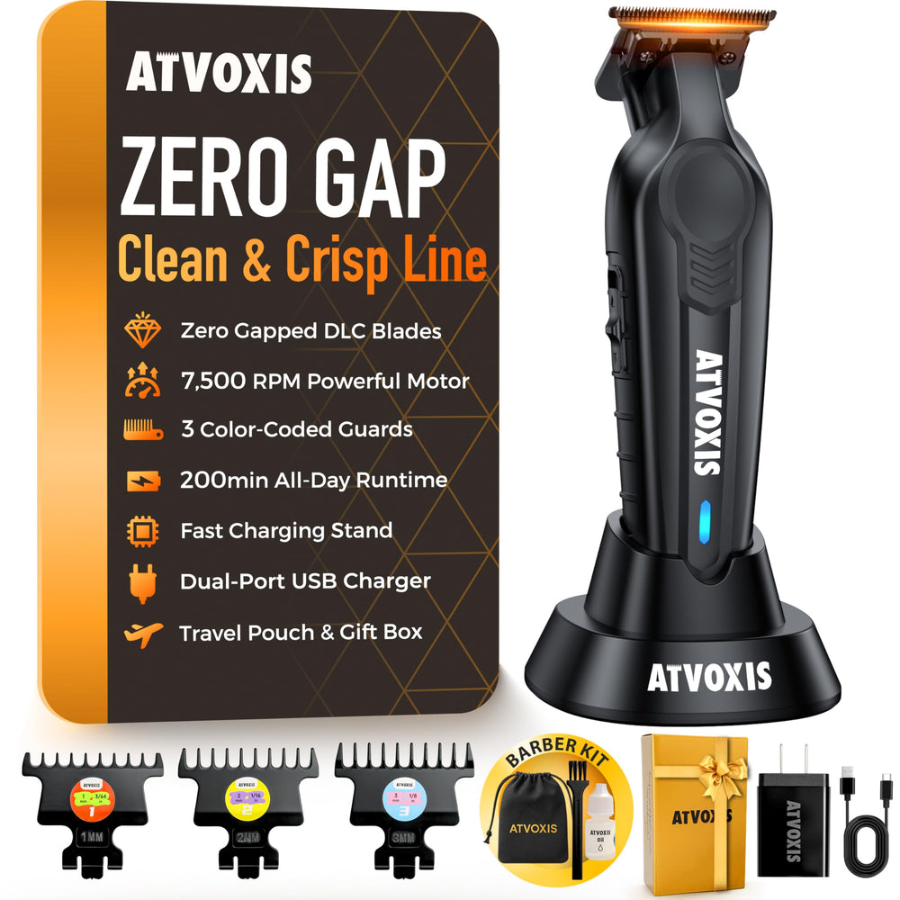 ATVOXIS front view trimmer showing sleek housing and ergonomic grip for comfortable control