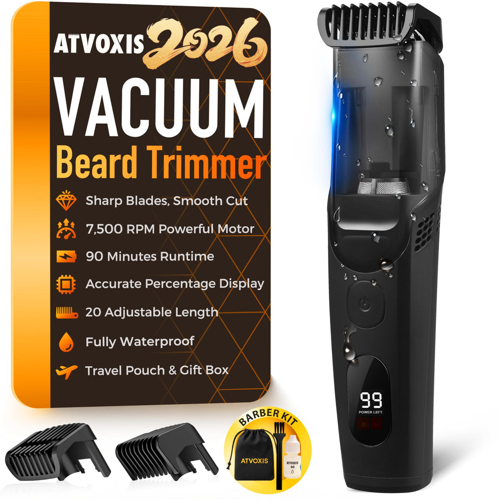 ATVOXIS front view showing sleek trimmer and ergonomic grip, easy tidy trims