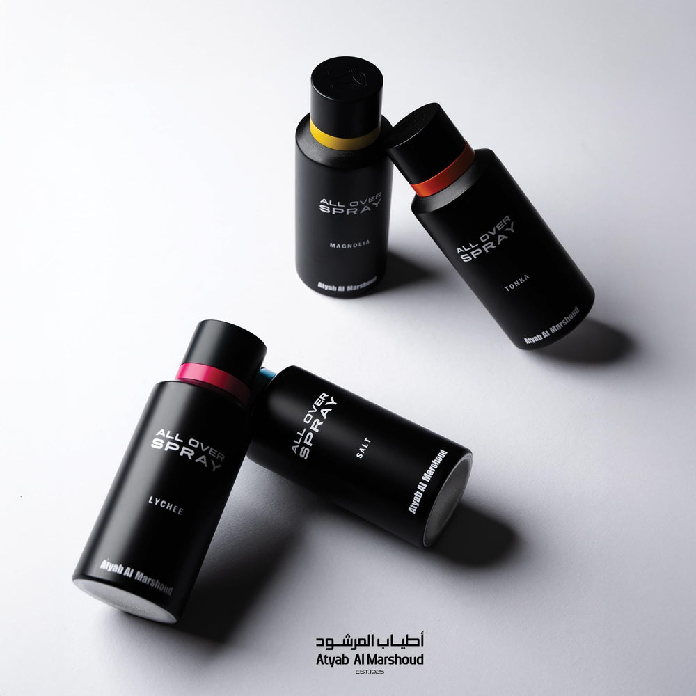 ATYAB AL MARSHOUD bottle beside outfit showing versatile everyday pairing