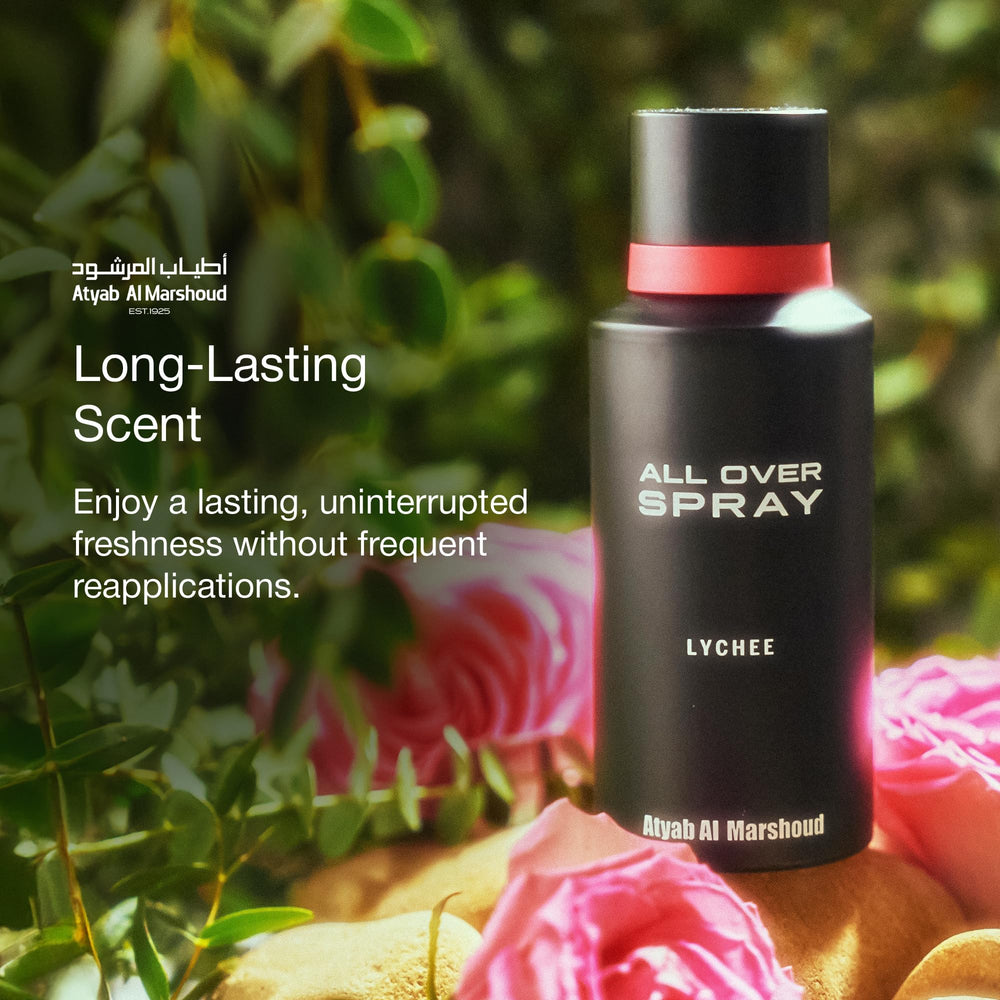 ATYAB AL MARSHOUD sprayed on skin at pulse point illustrating lasting presence