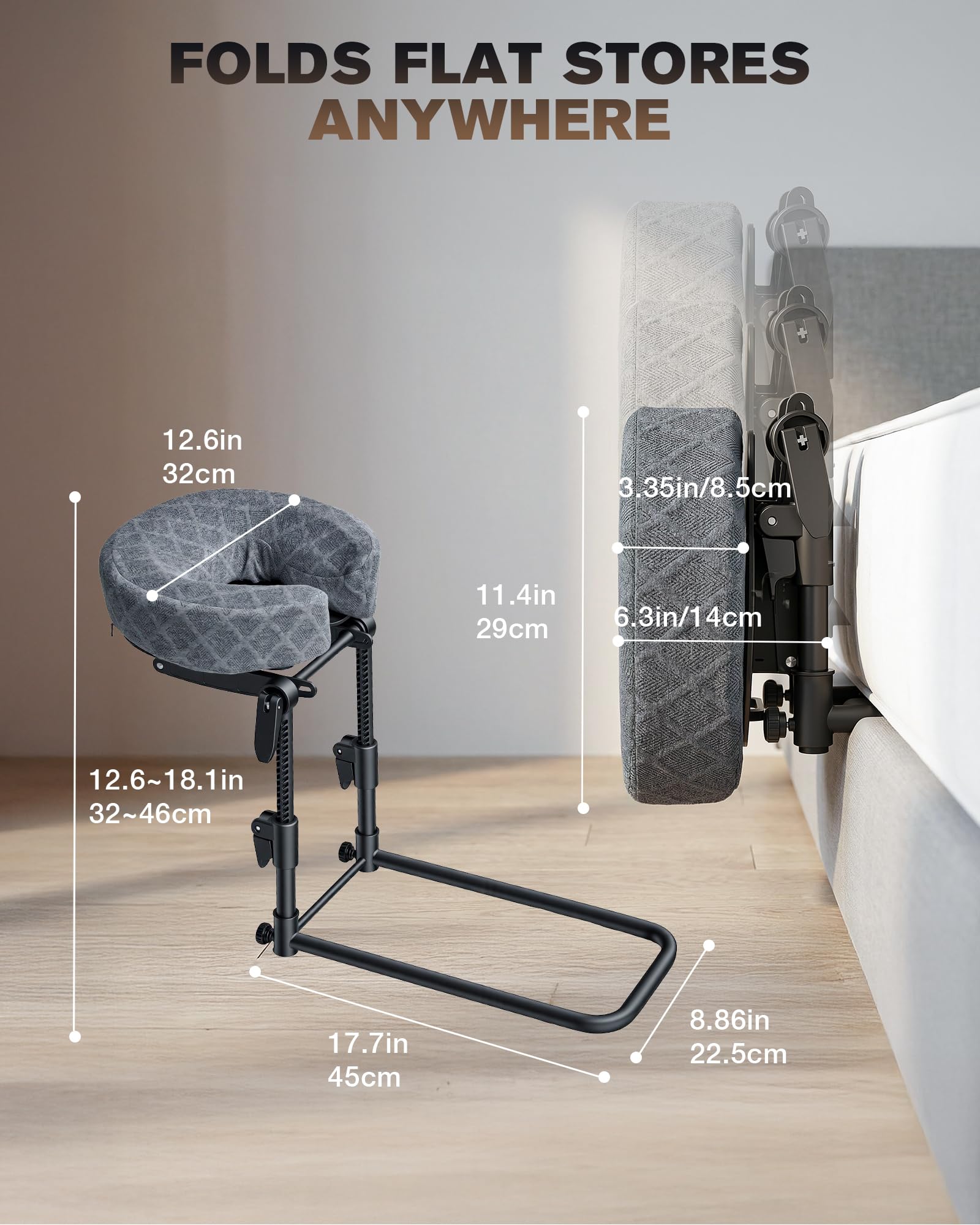 Aucoza close-up of height adjustment mechanism demonstrating secure locking and easy tuning