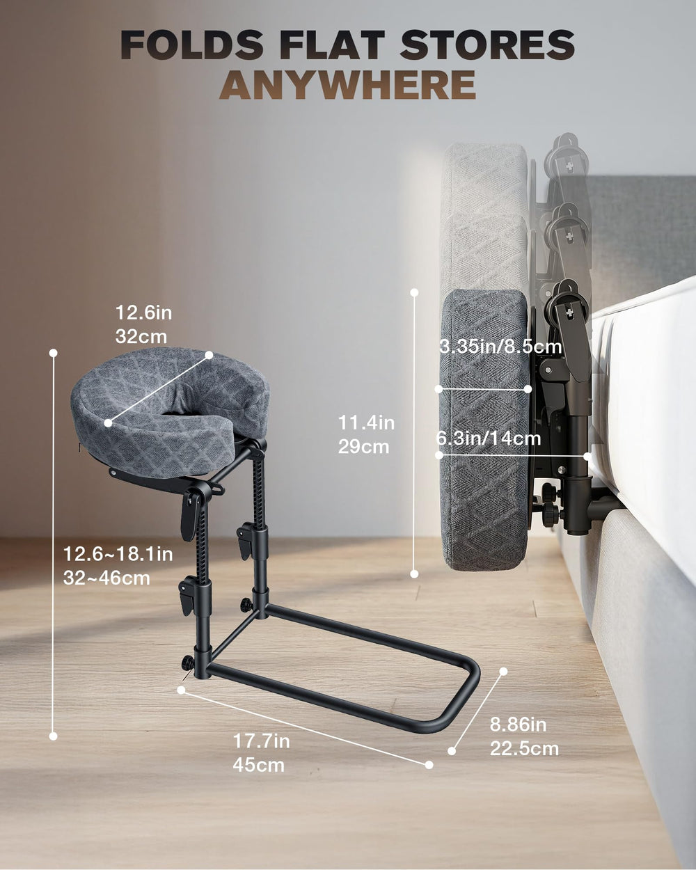 Aucoza close-up of height adjustment mechanism demonstrating secure locking and easy tuning