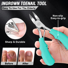 Aucurwen large opening clippers detail showing wide jaw for thick nails